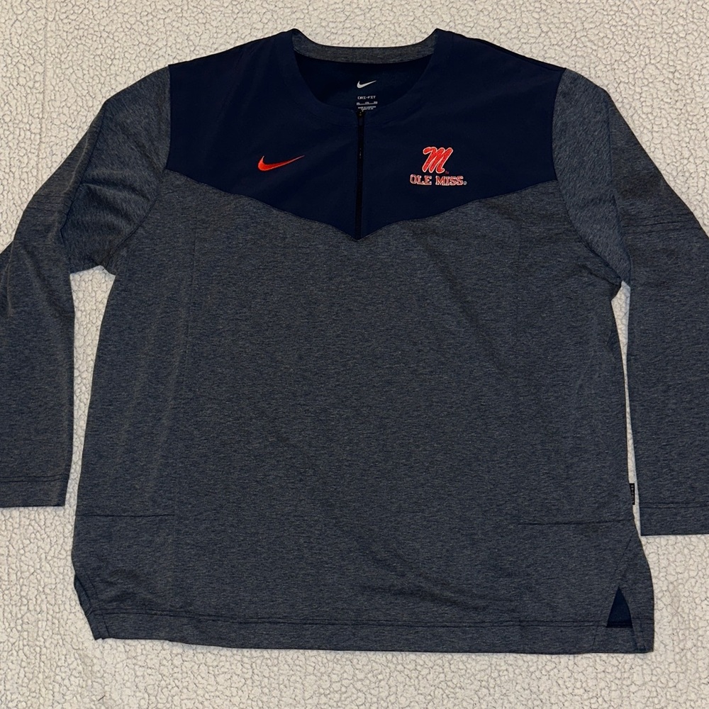 Nike Navy Ole Miss 1/4-Zip Pullover